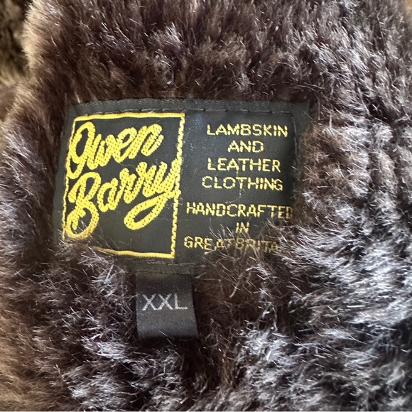 Owen Barry Men’s Brown Shearling Coat Made in Great Britain - Picture 8 of 16